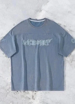 T-shirt bleu oversize style US imprimé effet vintage, brand: Vintage Dressing, condition: Very good, size: M, €26.99, €29.04 includes Buyer Protection