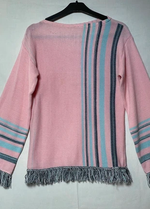 Pull sweat vintage en maille manche évasée frange, brand: Vintage Dressing, condition: Good, size: XS / 34 / 6, €14.50, €15.93 includes Buyer Protection