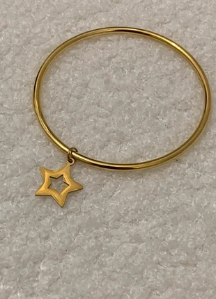 Bracelet jonc doré breloque étoiles acier inoxydable, brand: Tendance, condition: Very good, €10.50, €11.73 includes Buyer Protection Pro