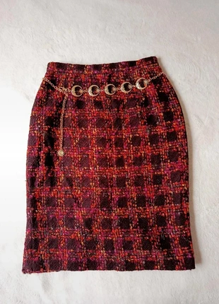 Jupe hiver écossaise droite Vintage y2K laine bouclette, marque: Top Vintage, état: Très bon état, taille: M / 38 / 10, 19,00 €, 20,65 € Protection acheteurs (Pro) incluse