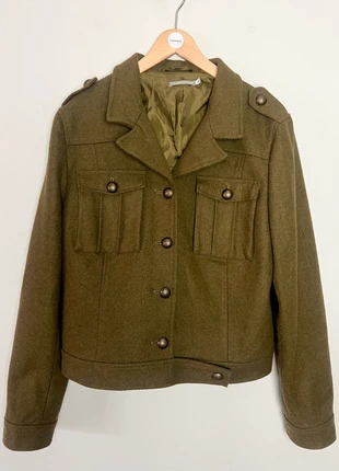 Manteau Court Kaki Laine (60%) T. 40/42 - Workwear, brand: 3 Suisses, condition: Very good, size: XL / 42 / 14, €26.00, €28.00 includes Buyer Protection Pro