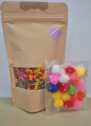 Regenboog pompom rijst, marque: speelrijst, état: Très bon état, taille: Taille unique, 3,75 €, 4,64 € Protection acheteurs incluse