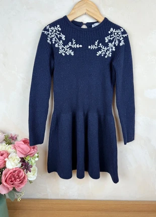 Élégante Robe Tricotée 100% Laine Marine Tartine et Chocolat - Broderies Fille 8ans, brand: Tartine et Chocolat, condition: Very good, size: 8 years / 128 cm, €59.90, €63.60 includes Buyer Protection