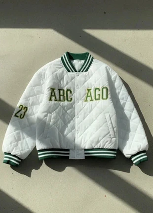 Veste Teddy Varsity Blanche – Sporty Chic / Oversize / College Look / Automne-Hiver, marke: Atelier Ysée, zustand: Sehr gut, größe: M, 52,99 €, 56,34 € inklusive Vinted-Käuferschutz