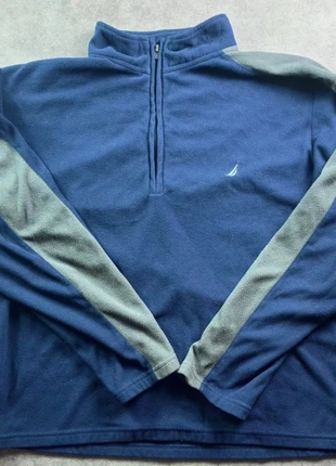 Pull polaire Nautica 1/4 zip col montant | Bleu logo brodé | Taille L homme, marque: Nautica, état: Très bon état, taille: L, 15,00 €, 16,45 € Protection acheteurs incluse