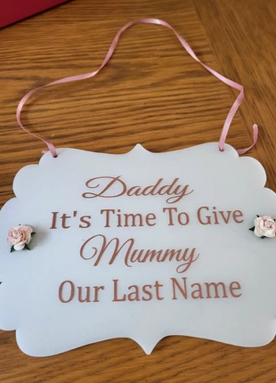 Wedding sign for flowergirl, condition: Very good, £5.00, £5.95 includes Buyer Protection