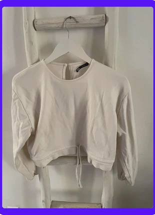 Sweat-shirt court blanc, Taille M, Zara, brand: Zara, condition: Very good, size: M / 38 / 10, €10.00, €11.20 includes Buyer Protection