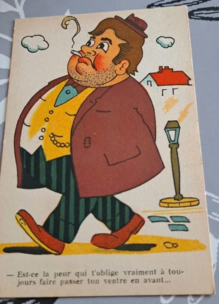 Carte postale vintage humoristique. Rare et pleine de caractère !, condition: Very good, €2.50, €3.33 includes Buyer Protection