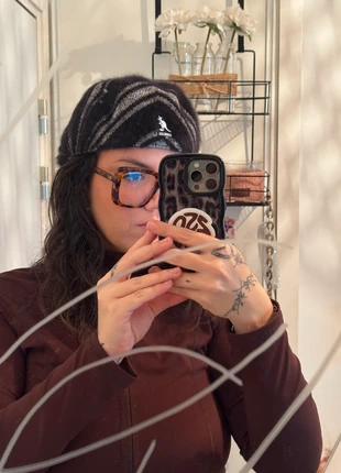 Béret / gavroche Kangol noir & blanc, marque: Kangol, état: Neuf avec étiquette, taille: XL, 48,00 €, 51,10 € Protection acheteurs incluse