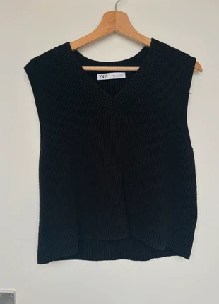 Pull sans manche noir, marque: Zara, état: Bon état, taille: S / 36 / 8, 6,00 €, 7,00 € Protection acheteurs incluse