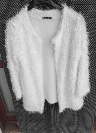 Vera Occasione! Cardigan bianco peloso Charghet in 100% Poliestere - tg. Unica, marca: charghet, estado: Muy bueno, tamaño: Talla única, 10,00 €, 11,20 € Protección al comprador incluida