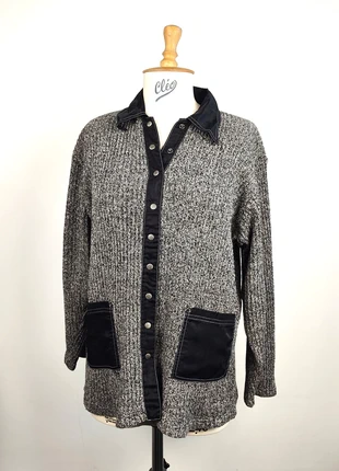 Gilet épais Cop Copine noir & blanc – taille L/XL, merk: Cop Copine, staat: Heel goed, maat: L / 40 / 12, € 39,90, € 42,60 inclusief Kopersbescherming