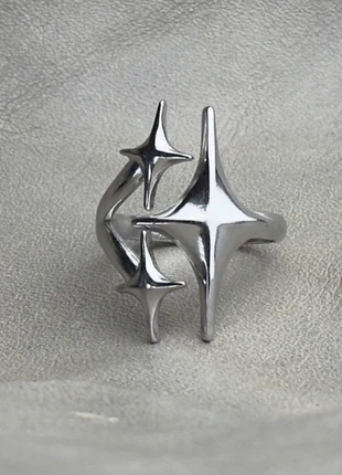 Bague étoiles argentée, brand: CHROME, condition: Very good, size: Adjustable, €9.99, €11.19 includes Buyer Protection