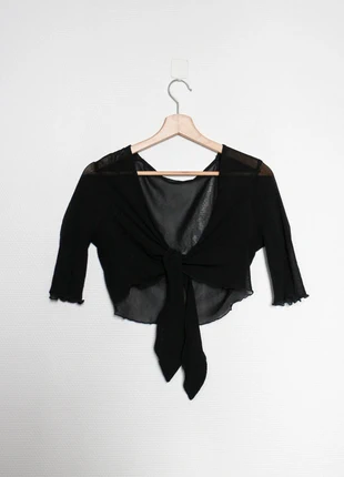 Mesh wrap top | Haut cache coeur en mesh, état: Très bon état, taille: XS / 34 / 6, 9,00 €, 10,15 € Protection acheteurs (Pro) incluse