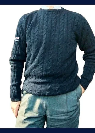 Maglione Pullover a Trecce Vintage 90 - *New Zealand Island* - 100% Lana Blu - Size M, marca: new Zealand island, estado: Muy bueno, tamaño: M, 25,00 €, 26,95 € Protección al comprador incluida