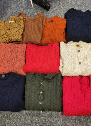 Resell pakket kabel & Aran sweaters | Wolmix | Verschillende maten, merk: Vintage, staat: Heel goed, maat: Overige, € 50,00, € 53,20 inclusief Kopersbescherming