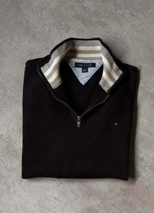 Pull noir halfzip Tommy Hilfiger camionneur black quarterzip sweater taille XL, brand: Tommy Hilfiger, condition: Very good, size: XL, €31.00, €33.25 includes Buyer Protection Pro
