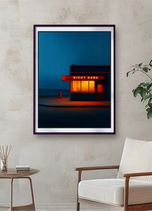 Poster A3 “Night Hawk” Stampa Artistica Notturna, Stile Classico, marque: Hawk, état: Neuf avec étiquette, 7,00 €, 8,05 € Protection acheteurs incluse