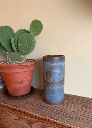 Vintage 70s blue brown East Germany Strehla GDR vase 7457, brand: Vintage Chic, condition: Very good, £20.00, £21.70 includes Buyer Protection Pro