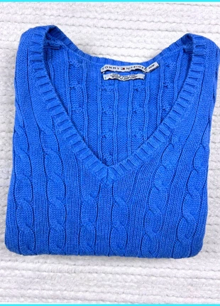 Sweat/Pull Tommy Hilfiger Bleu / Torsadé / Col V / Logo brodé / Taille XS - petit S Femme, marke: Tommy Hilfiger, zustand: Sehr gut, größe: XS / 34 / 6, 27,50 €, 29,58 € inklusive Vinted-Käuferschutz