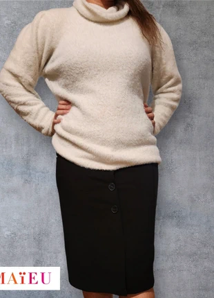 Jupe longue camaïeu taille 44 noir avec bouton fermeture zippée, brand: Camaïeu, condition: Very good, size: XXL / 44 / 16, €14.00, €15.40 includes Buyer Protection