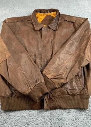 Roundtree & Yorke Blouson Cuir Marron L Style Aviateur Vintage Doublure Dorée 00482, marca: Vintage Dressing, estado: Bueno, tamaño: L, 60,00 €, 63,70 € Protección al comprador Pro incluida