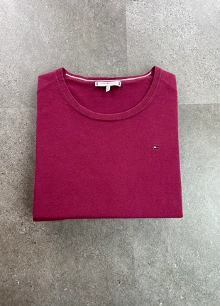 Sweat | pull fin col rond tommy Hilfiger violet logo brodé taille L, marca: Tommy Hilfiger, estado: Muy bueno, tamaño: L, 25,00 €, 26,95 € Protección al comprador incluida