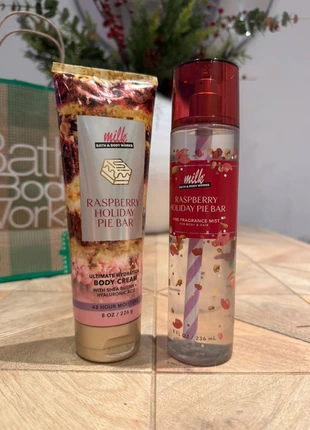 Bath & Body Works x Milk- Raspberry Holiday Pie Bar Body Cream & Fine Fragrance Mist Duo, brand: Bath & Body Works, condition: New with tags, £30.00, £32.20 includes Buyer Protection