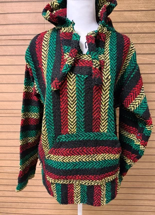 Pull mexicain Earth Ragz – Made in Mexico 2016 – Taille L – Unisexe – Rasta Jamaïque multicolore, marca: Fabrication Artisanale, estado: Muito bom, tamanho: L, €35.00, €37.45 inclui Proteção do Comprador