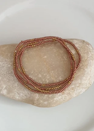 Bracelet 4 rangs perles de rocailles fines bronze et doré, brand: Tendance, condition: Very good, €2.00, €2.80 includes Buyer Protection Pro