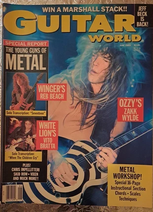 Guitar World magazine juni 1989, staat: Heel goed, € 8,00, € 9,10 inclusief Kopersbescherming