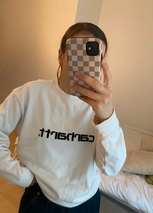 Witte Carhartt trui, merk: Carhartt, staat: Goed, maat: S / 36 / 8, € 25,00, € 26,95 inclusief Kopersbescherming