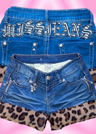 ●y2k furry low-rise micro jeans miss jeans with gothic lettering & leopard fur trim XS●, marca: y2k, estado: Muito bom, tamanho: XS / 34 / 6, €44.99, €47.94 inclui Proteção do Comprador