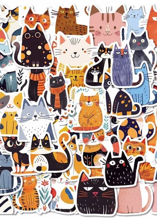 50 stickers autocollants chats kawaii, état: Neuf sans étiquette, 4,00 €, 4,90 € Protection acheteurs (Pro) incluse