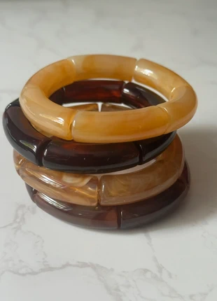 Set of 4 stretchy resin bangles, brand: Boho Bangles, condition: Very good, £7.00, £8.05 includes Buyer Protection