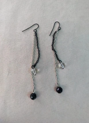 Boucles d’oreilles chaînes contrastées & perles – Collection Sable & Ébène, marke: Fantaisie, zustand: Sehr gut, 6,50 €, 7,53 € beinhaltet Vinted-Käuferschutz Pro