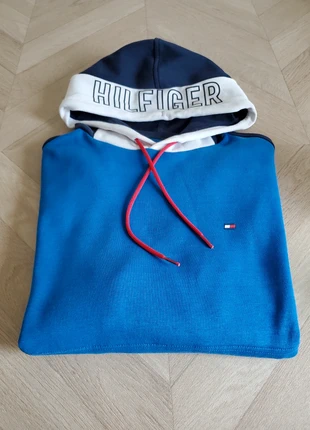 Sweat à capuche Tommy Hilfiger homme - Bleu/Blanc - Taille S - Pull à capuche, marke: Tommy Hilfiger, zustand: Sehr gut, größe: S, 25,00 €, 26,95 € inklusive Vinted-Käuferschutz