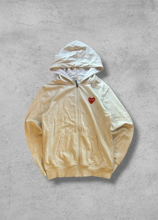 Felpa Comme des Garçons bianca con zip – Taglia S, merk: Comme des Garçons, staat: Heel goed, maat: S, € 39,99, € 42,69 inclusief Kopersbescherming