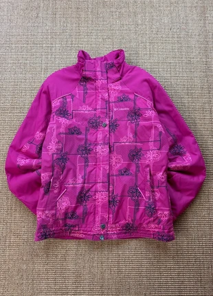 Veste full zip Columbia vintage rose motifs floraux doublée polaire logo brodé 18A/S femme #0134, merk: Columbia, staat: Heel goed, maat: S / 36 / 8, € 23,75, € 25,64 inclusief Kopersbescherming Pro
