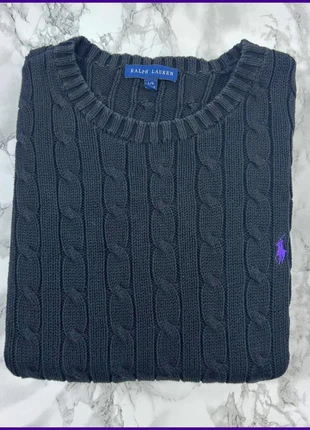 Sweat/Pull Cable Knit ,Torsadé Ralph Lauren Noir / Logo brodé Violet / Taille L Homme, marke: Ralph Lauren, zustand: Sehr gut, größe: L, 47,00 €, 50,05 € inklusive Vinted-Käuferschutz