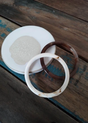 Duo de bracelets en résine beige & marron – Tendance automne, marke: Tendance, zustand: Neu, 8,00 €, 9,10 € inklusive Vinted-Käuferschutz