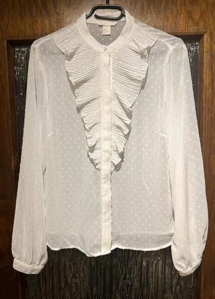 Blouse blanche, marque: H&M, état: Très bon état, taille: L / 40 / 12, 4,00 €, 4,90 € Protection acheteurs incluse