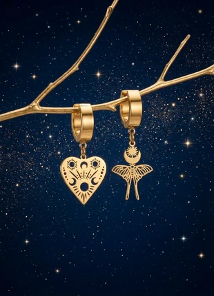 Boucles d’oreilles dorée fait main "céleste cœur et papillon ", marke: Fait Main, zustand: Neu, 8,50 €, 9,63 € inklusive Vinted-Käuferschutz