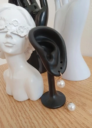 Boucles d'oreilles d'orée a perle blanche femme fêtes soirée chic mariage anniversaire, condition: Very good, €4.50, €5.43 includes Buyer Protection Pro