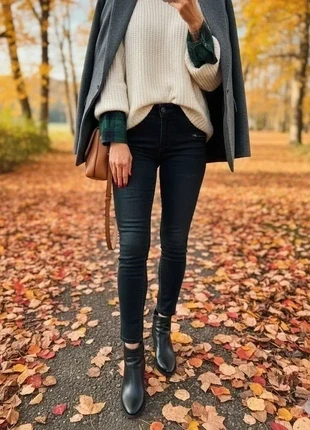 Zwarte Skinny Jeans Maat 28 Ritsen Mid Waist, marca: Denim, estado: Muy bueno, tamaño: M / 38 / 10, 6,99 €, 8,04 € Protección al comprador incluida