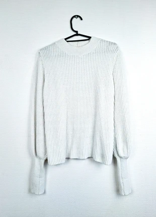 Pull blanc col rond manches ballons - Calliope - Femme taille S, marque: Calliope, état: Très bon état, taille: S / 36 / 8, 8,00 €, 9,10 € Protection acheteurs incluse