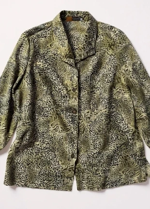 Blouse chemisier chemise noir imprimé léopard 54 automne hiver fluide boutonnée vintage, brand: Vintage, condition: Very good, size: 7XL / 54 / 26, €5.00, €5.95 includes Buyer Protection