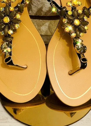 🌟 Sandales bijoux femme neuves – Cristaux, chaîne dorée, style luxe – Taille 40 🌟, brand: Strass, condizioni: Nuovo senza cartellino, taglia: 40, €19.00, €20.65 include la Protezione acquisti