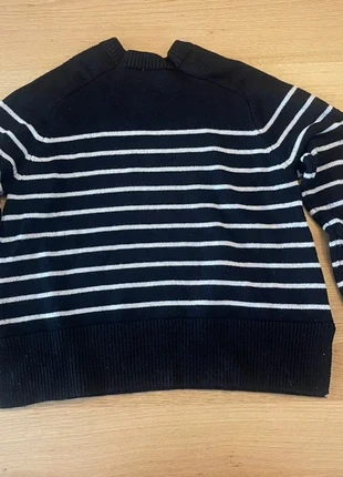 Pull marin noir et blanc Zara à rayures – col rond – taille M – Coton, brand: Zara, condition: Good, size: M / 38 / 10, €7.00, €8.05 includes Buyer Protection