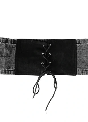 Denim and black corset belt, merk: Alternative, staat: Heel goed, maat: Aanpasbaar, € 5,99, € 6,99 inclusief Kopersbescherming Pro